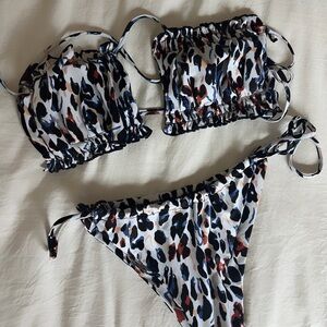 SHEIN Multicolor Leopard Print Bikini